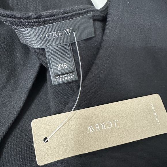 J Crew Top Women XXS Black Velvet Peplum Sleeveless V-Neck Layer Whimsigoth NEW - Picture 9 of 10